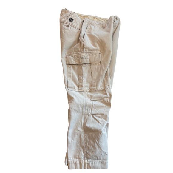 Vtg Ralph Lauren Polo Jeans Co Cargo Pants Mens 38x30 Beige Military Paratrooper - Picture 4 of 12